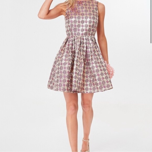 NEW W/TAGS Sleeveless Patterned TUCKERNUCK champagne dreams Essie dress S - Picture 1 of 5